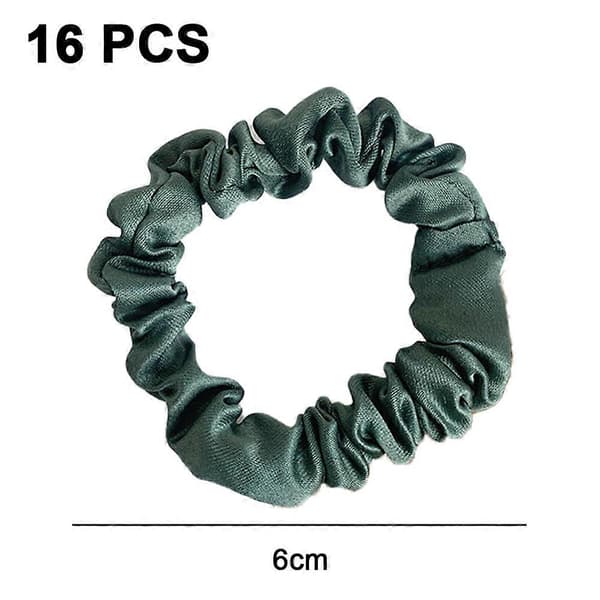 16 stk sateng hårstrikker for søvn natt scrunchie, hårtilbehør hårstrikk hodeplagg for kvinner stil 5