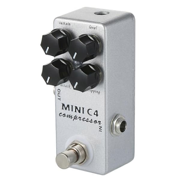 MOSKY Audio MINI C4 Kompressor Gitarr Effektpedal True Bypass Gitarreffekter Silver