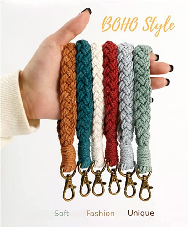 Nøglering håndledsrem Nøglering Boho håndledsrem til kvinder Nøglerem Nøglering Armbånd Nøglering Kvinders gaver