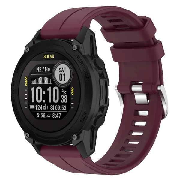 Til Garmin Descent G1 Silikone Urrem Wine Red
