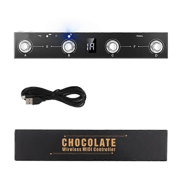 M-VAVE Chocolate Plus trådlöst Midi-kontrollerkeyboard med 4 knappar fotpedal som stöder värdgränssnittskontrollfunktion