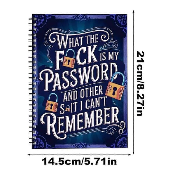 Password Manager Notebook - Secure Password Keeper, Password Logbook for All Accounts, Websites, Apps, Personal Information