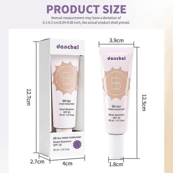 BB Blur Tonet Fuktighetskrem, SPF 30, 30ml, 8 Nyanser Tilgjengelig 2