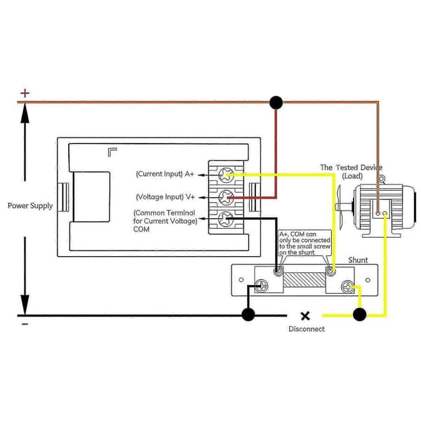 Spenningsstrømdisplay, DC 4,5-100V Digital Voltmeter Amperemeter Multimeterpanel, 0-50A Spenningstestermåler Ampdetektor, LED Spenningsstrømovervåker G