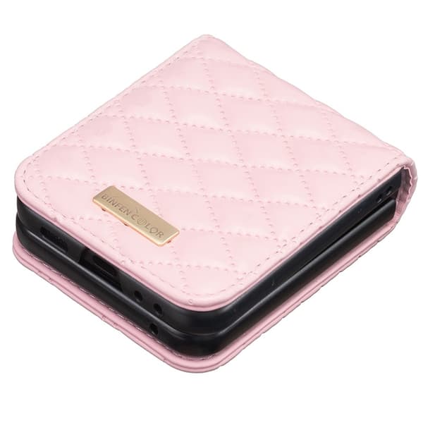 BINFEN Galaxy Z Flip 6/7 FE Cover Diamant Tekstur Rosa 51