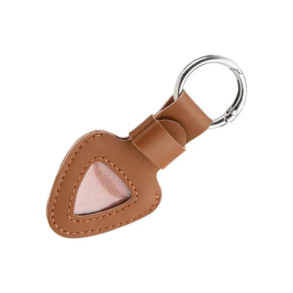 Gitarrplektrum samlingsväska Gitarrplektrumfodral Plektrumorganiserare Triangulär form Multifunktionell förvaringsväska för gitarrplektrum brun brown