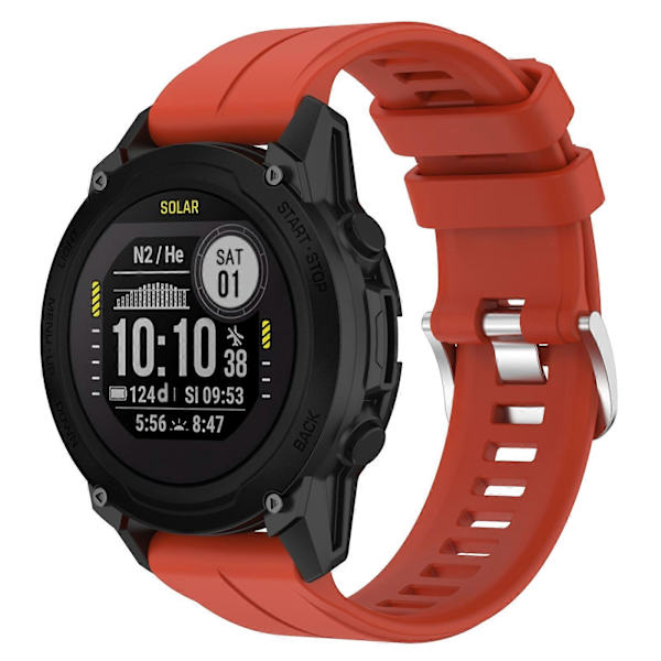 Til Garmin Descent G1 Silikone Urrem Grapefruit Red