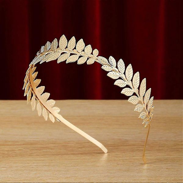Gresk Gudinne Pannebånd Gullblad Gren Hår Bøyle Krone Brude Bryllup Hodeplagg Gresk Gudinne Tilbehør Silver