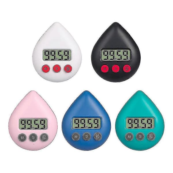Dusjtimer Energibesparende Vanntett Digital Timer Fem Farger White