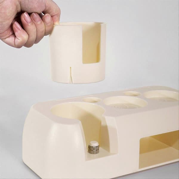Espresso Stampningsstation Espresso Kaffe Organizer Box, Vit