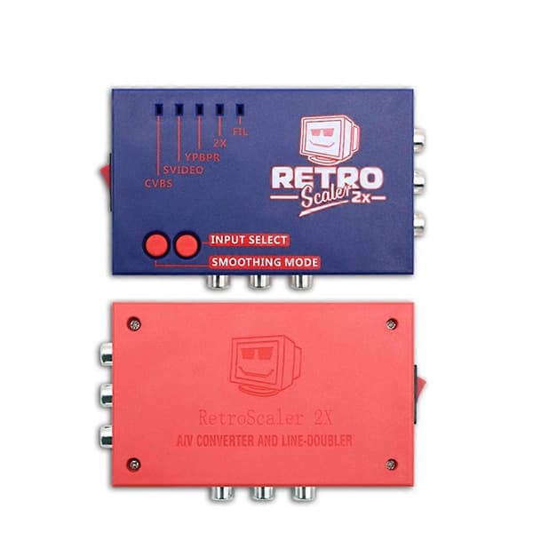 Til RetroScaler2x AV til HD-konverter Line-Doubler til Retro-spilkonsoller PS2 N64 NES Dreamcast Saturn MD1 MD2, Blå Blue