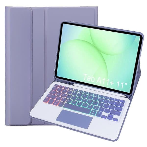Samsung Galaxy Tab A11+ Bluetooth-näppäimistötablettikotelo Purple