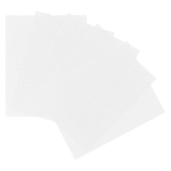 Plastkanvasark för DIY-hantverk Vit PE-material 5 st Mångsidiga broderitillbehör