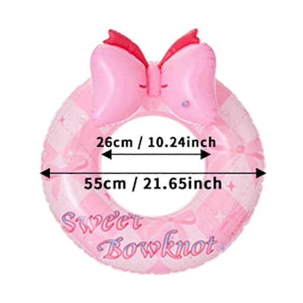 Bowknot Pool Hoop Simring Uppblåsbara Simringar Uppblåsbara Pool Float Bowknot Simringar rosa elefant