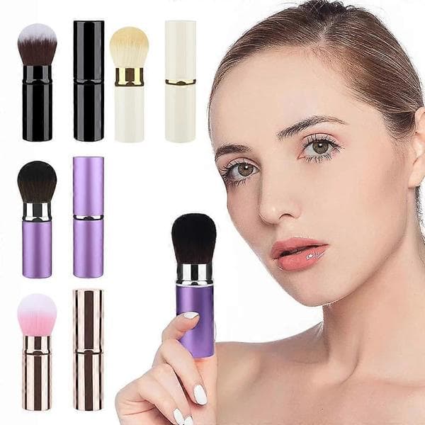 Sminkborstar Infällbar Rouge Puder Foundation Ansiktsconcealer Black