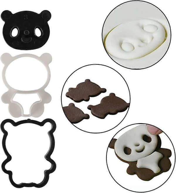 Röd panda risbollsform DIY smörgåsform kakform panda kexform