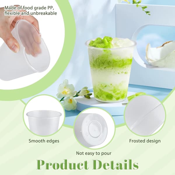 100 stk plastkopper, 360 ml festkopper, matte hardplastkopper, gjenbrukbare kopper, drikkekopper til fest, bursdag, bryllup, jul [YJD]