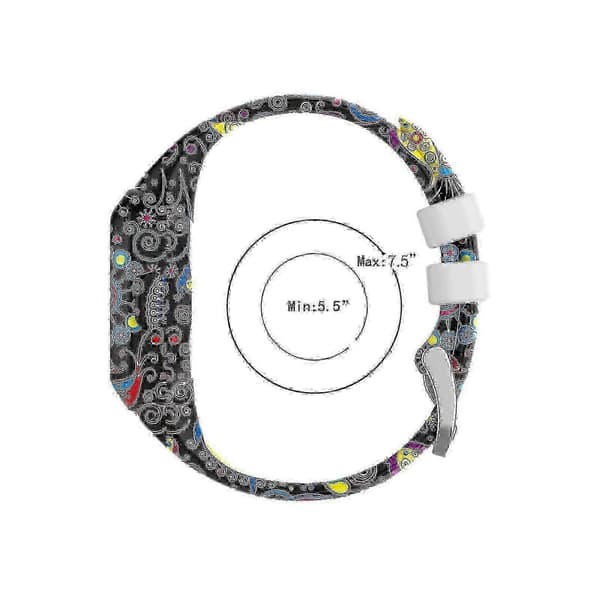 Silikone trykt urrem til Garmin Vivofit JR3 i et mønstret design Leopard