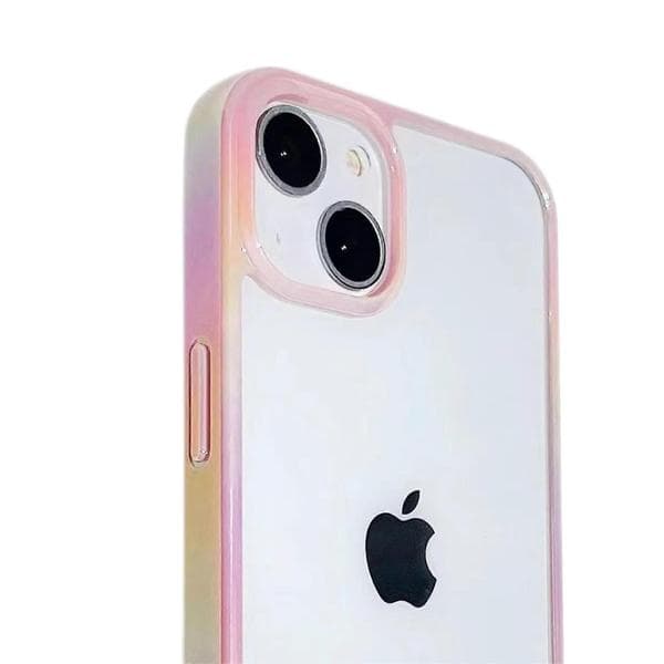 Kompatibel med iPhone13pro Aurora Gradient Kraftigt Stötsäkert Telefonfodral Rosa