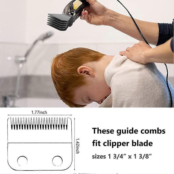Mega Hårklipperkamme, 8 stk. grå, til Wahl Full Size Hårklippere (3 tommer 8 stk.) Gray