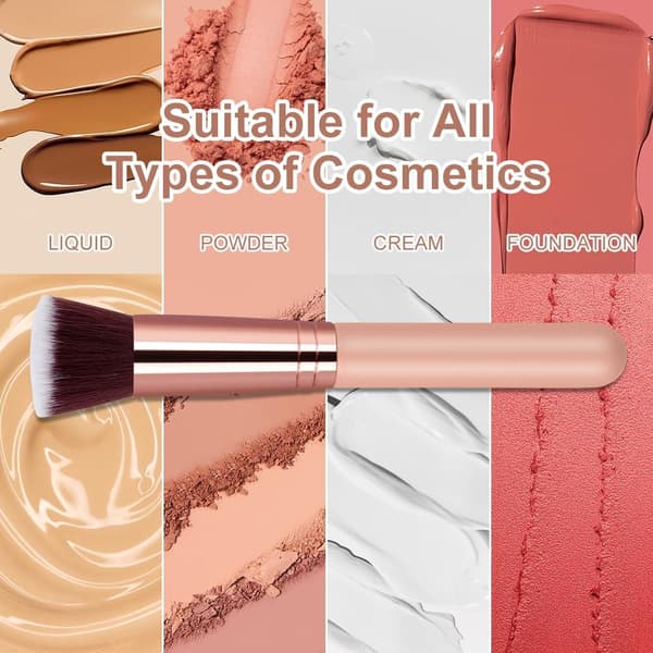 Foundation Brush, Premium Makeup Brush til flydende makeup, Flat Top Foundation Brush Concealer Brush, Multifunktionel ansigtsbørste til flydende
