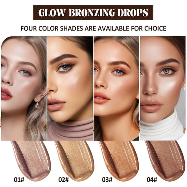 Bronzing serum, can be layered directly for a natural glow, suitable for both face and body. 3