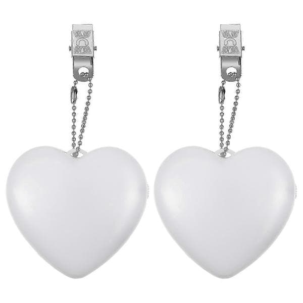 Touch Sensor Handbag Light, Heart-Shaped Battery-Powered Purse Light for Bags and Backpacks, White, 2-Pack