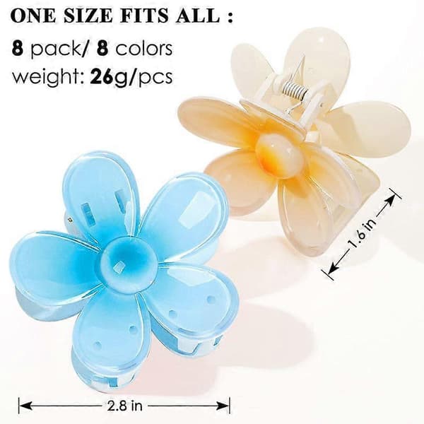 Hiusklipsit Kukka Hiusklipsit 8 KPL Söpö Hiusklipsi Daisy color E