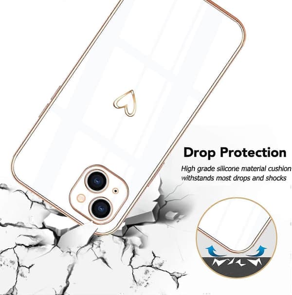 iPhone 13 Cover med sødt design, hvid