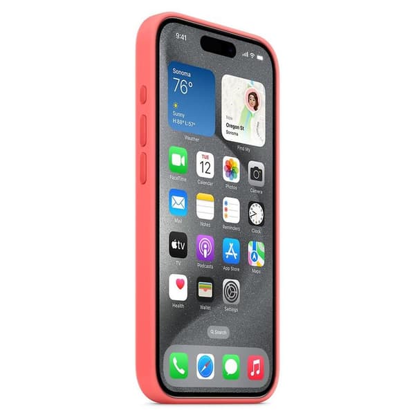 For iPhone 15 Pro Max Case Silicone Magnetic Phone Case Compatible with MagSafe Red Red iPhone 15 Pro Max