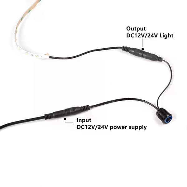 DC 12V 24V Bryterknappkontroll LED Dimmer Dimmer Berøringssensor Kontroller