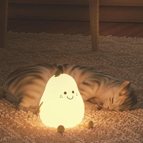 Colorful Pear Shaped Night Light, 132 × 110 × 152 mm Rechargeable