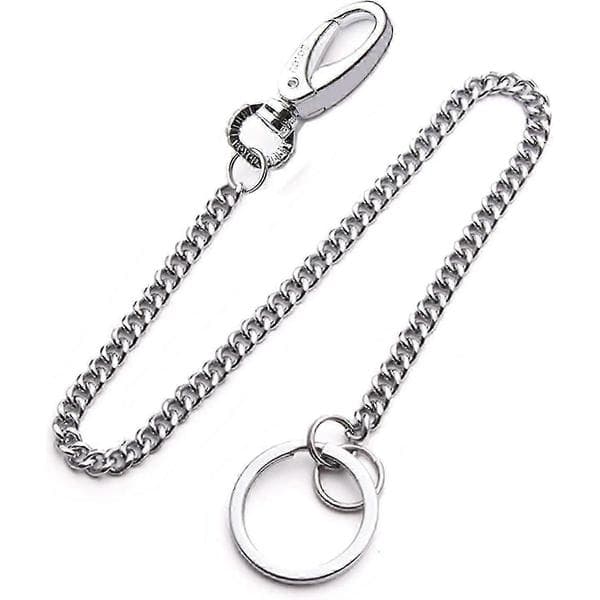 Nøglering, 38 cm Lang Heavy Duty Nøglering Med Bælteklips Til Mænd & Kvinder