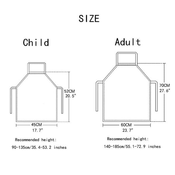 2-pack Matching Parent & Child Apron Set, Cute Dinosaur Design with Pocket for Cooking Baking Crafting, Blue/Green Dinosaur