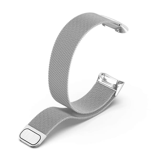Milan Magnetisk Stålnetrem til Fitbit Charge 6 Silver