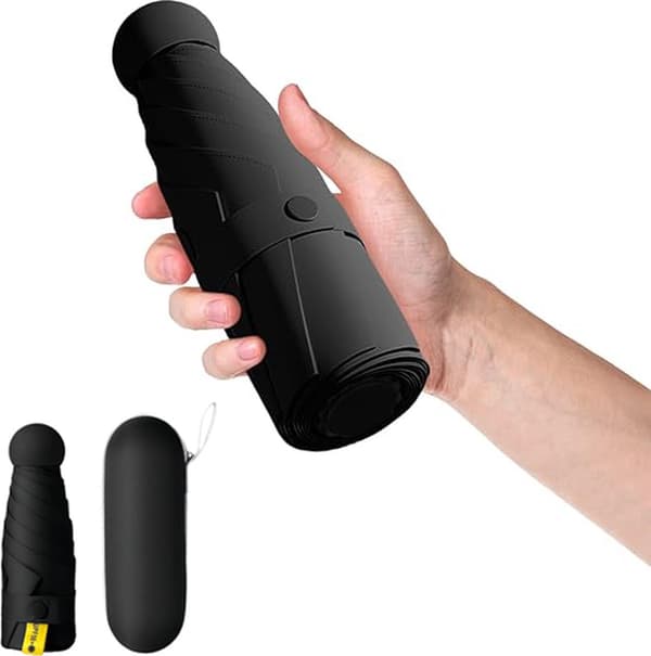 Sammenleggbar paraply - Mini Storm Paraply - Mini Paraply - Vindtett - Solbeskyttelse UV