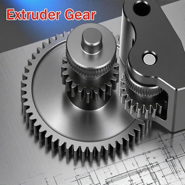 Härdad stålkugg för Centauri Carbon Extruder Gears för Elegoo Centauri Carbon 2 3D-skrivartillbehör Black