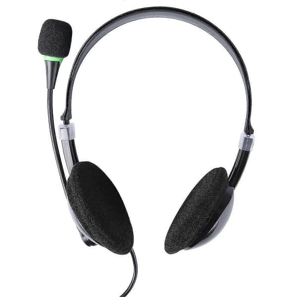 USB kablet headset støjreducerende øretelefon med mikrofon til kontorkundeservice til computer bærbar stationær (sort)