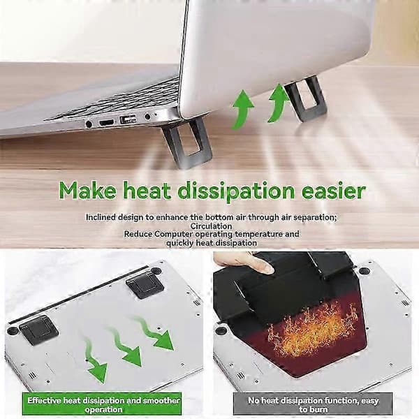 2026 1 par bærbar computerstativ Mini bærbar holder foldbar usynlig til Macbook Notebook beslag
