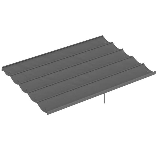 Retractable Pergola Roof 4x3m, Weather-Resistant, Light Grey 2700
