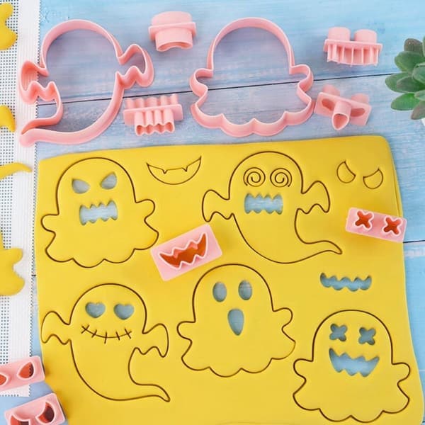 Halloween Spøgelsesforme 10 dele, Kageforme til DIY-fester Halloween, Mini kageforme til glasur