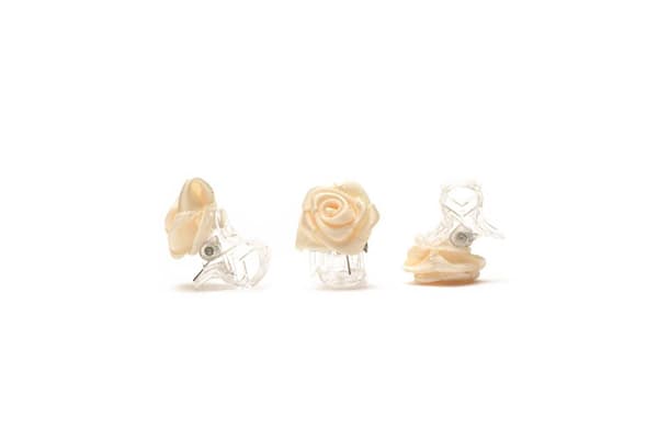 10 x hiusklipsit kukat - morsiushiusasusteet - ruusuhiusklipsi - beige beige