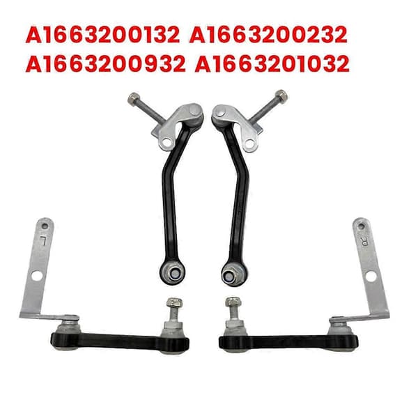 4 stk/sett Justeringsstang for frontlysnivå for Mercedes GLS X166 ML W166 GLE W292 A1663200132 A1663200932 A1663201032
