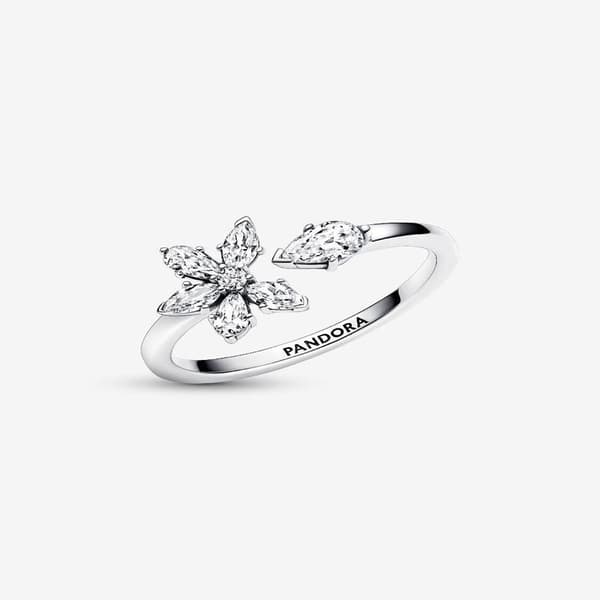 Pandora - Sparkling Herbarium Cluster Avoin Sormus - Sterlinghopea Circumference: 54mm
