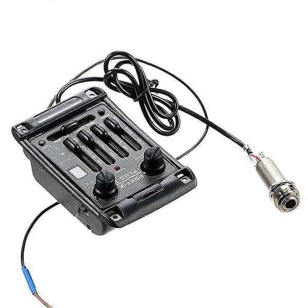 Akustisk Gitarr Pickup Prefix Plus-T Inbyggd Förförstärkare Matrix Pickup EQ Stämapparat Mjuk Piezo Pickup Equalizer System Black