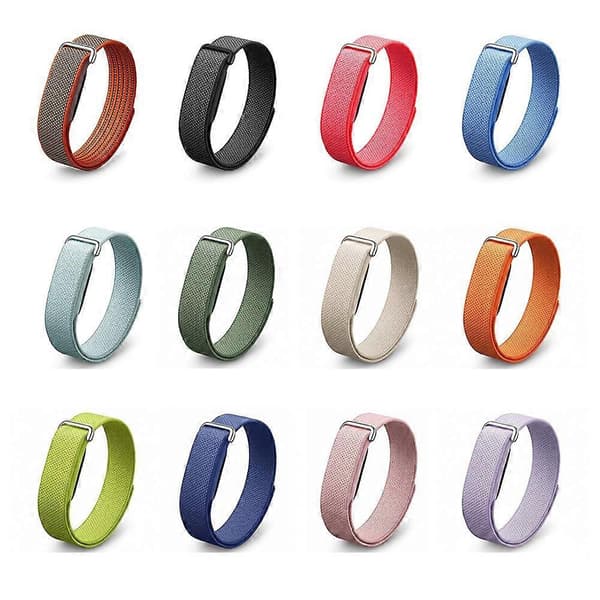 Kompatibel med Google Fitbit Air Magic Tape Nylon Loop-stropp med metallspenne, hurtigutløser, justerbar erstatningsarmbånd DarkBlue