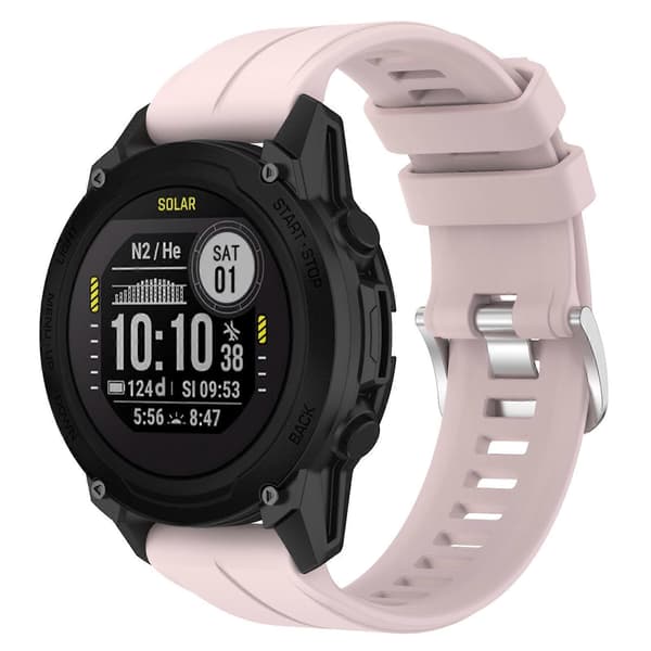 Til Garmin Descent G1 Silikone Urrem Light Pink