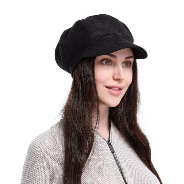 Klassisk Retro Lennon 70'er Kasket Sort black