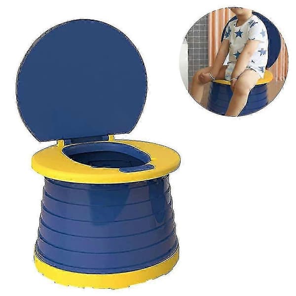 Børnefoldetoilet Bærbart toiletsæde Drenge og piger foldbart Blue