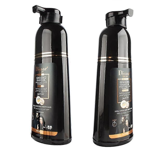 Ginseng Slangeolie Hurtig Hårfarve Shampoo Dækker Gråt Hvidt Hår Sort Hårfarve